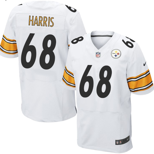 Men's Elite Ryan Harris Nike Jersey White Road - #68 NFL Pittsburgh Steelers